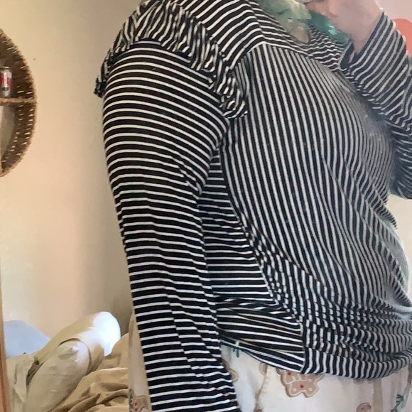 long sleeve stripped maternity shirt - Picture 4 of 4